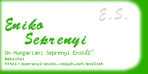 eniko seprenyi business card